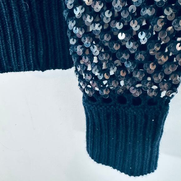 MICHAEL KORS Designer Cashmere sequin Open Knit Top Womans Small - Picture 6 of 12